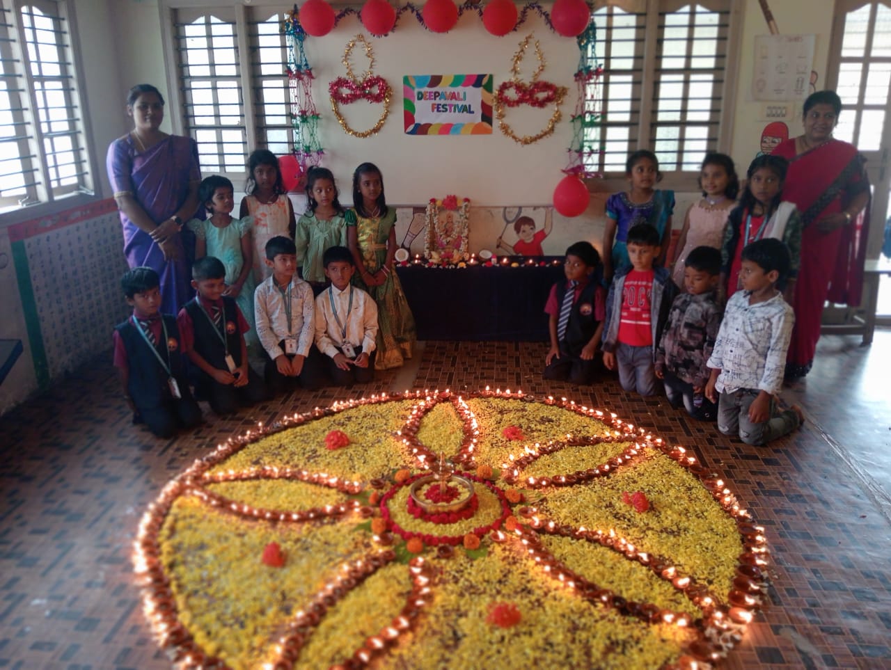 Teacher Guiding Students